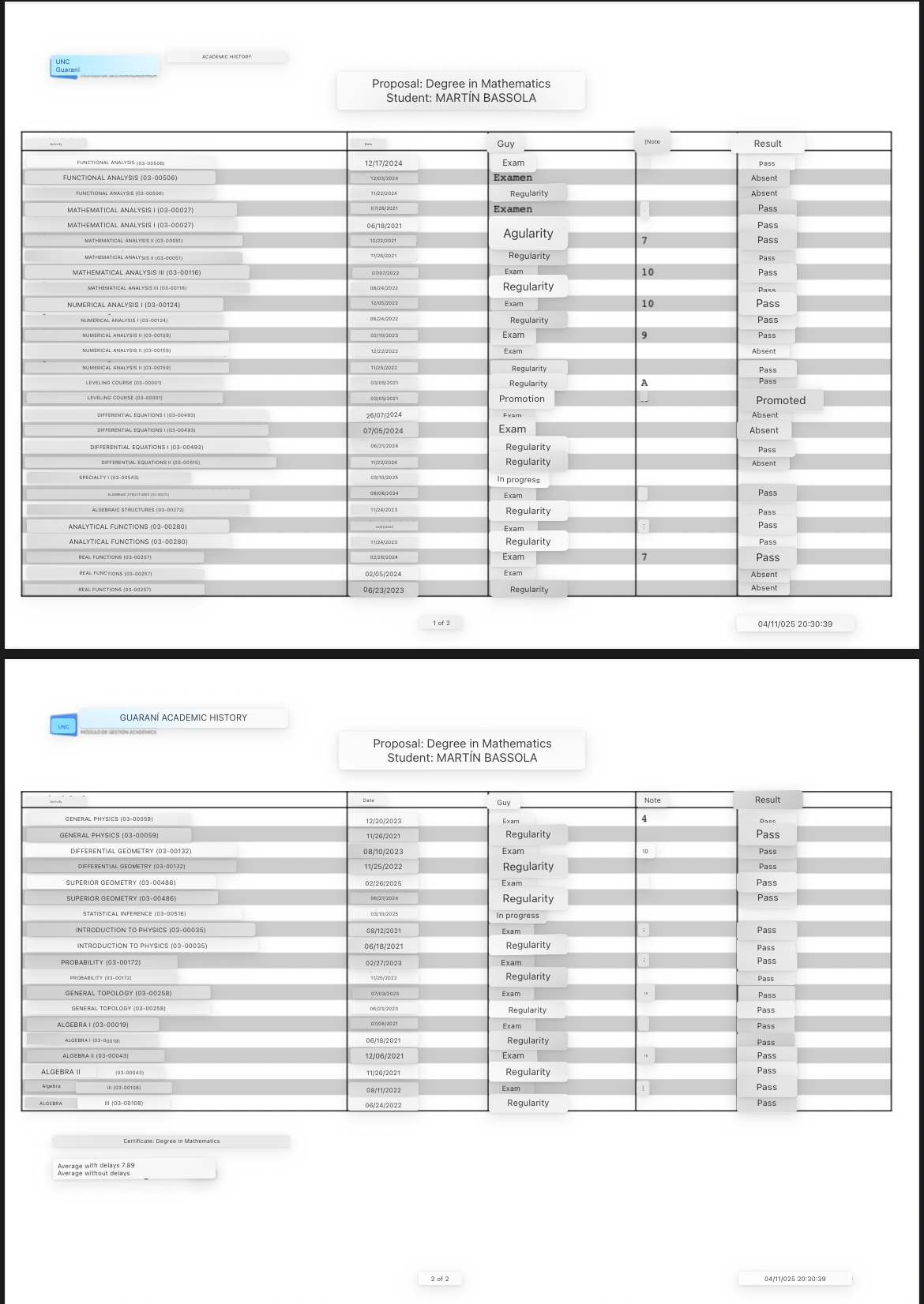 Translation of the Transcript 1