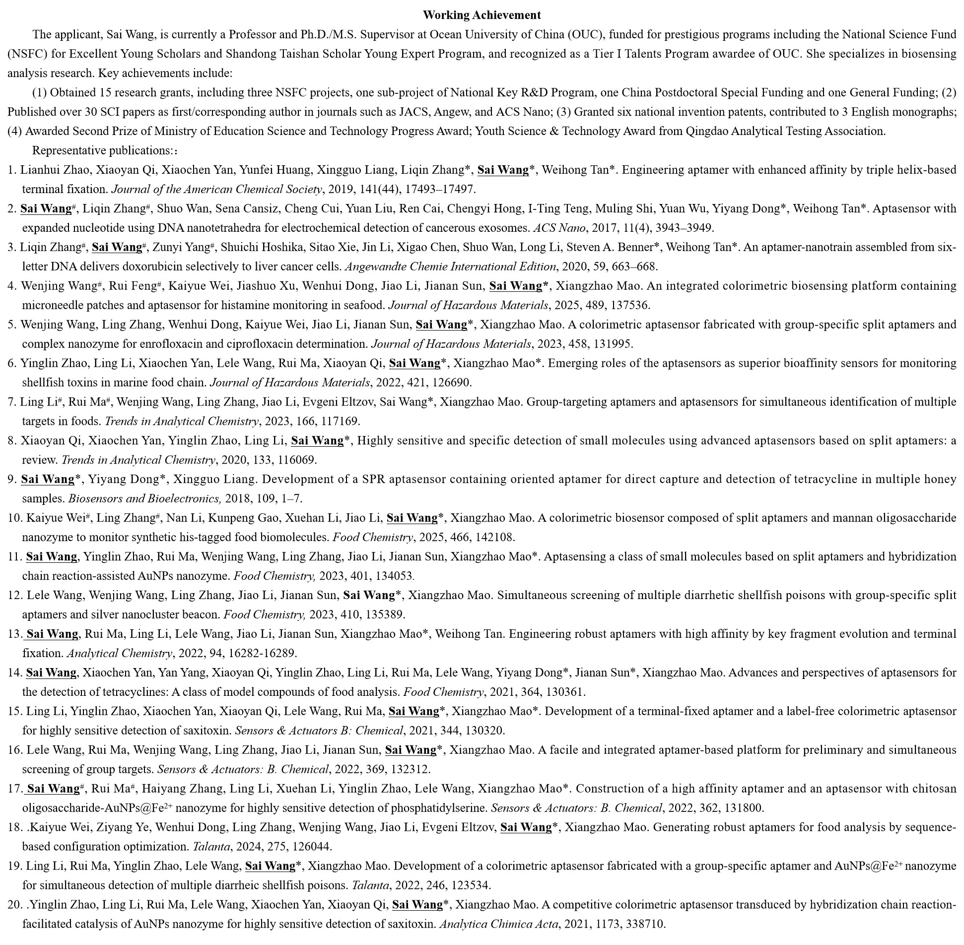 Publication List (if any)