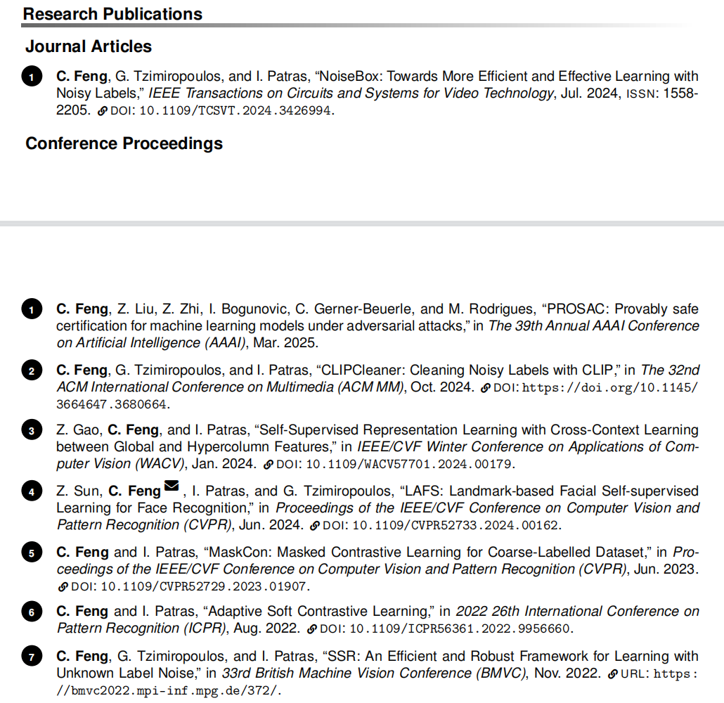 Publication List (if any)