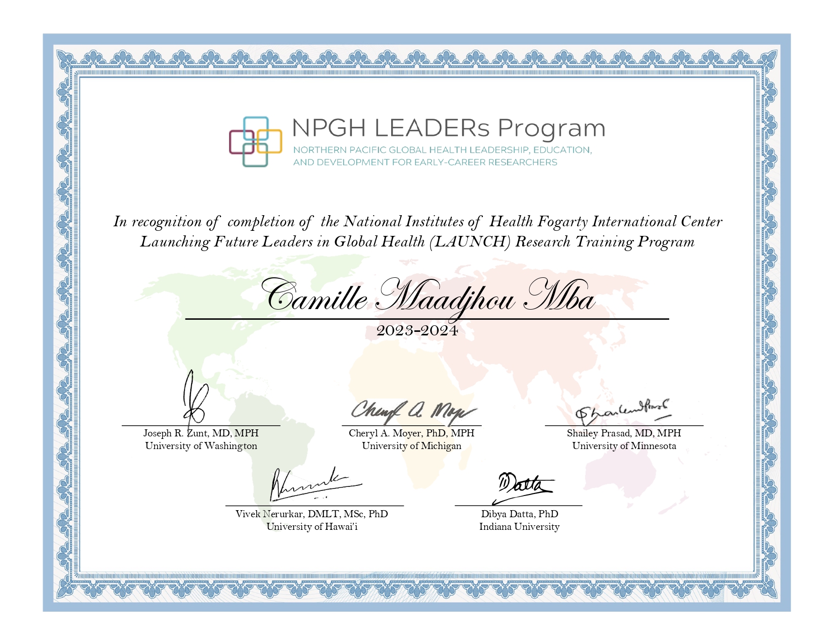 Reference / Certificate of Award and / or Scientific Accomplishment Supporting Document