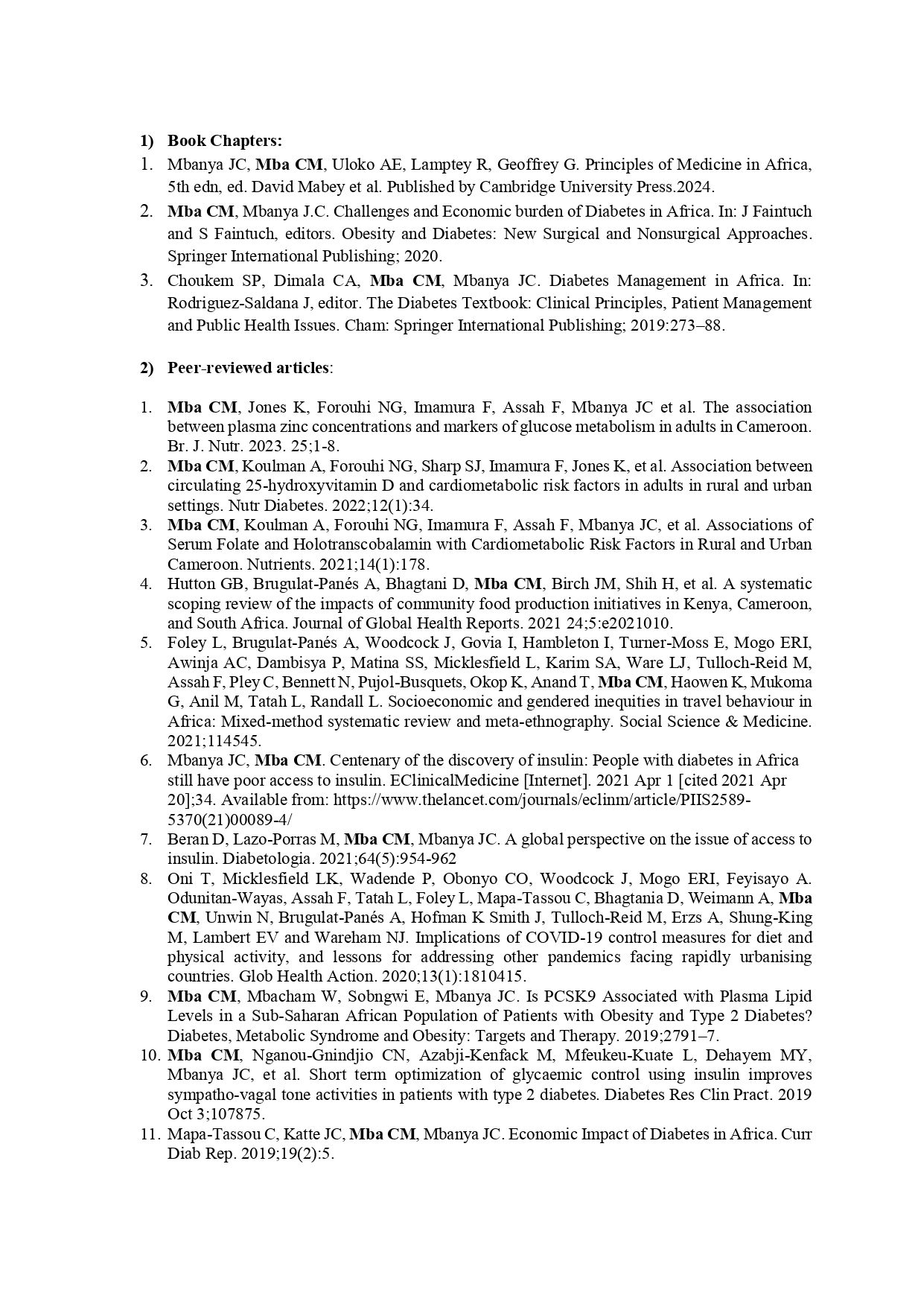 Publication List (if any)