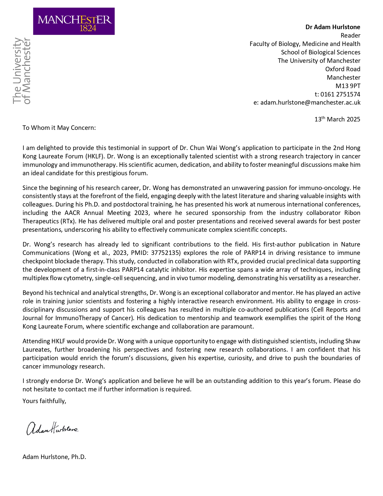 Recommendation Letter 2