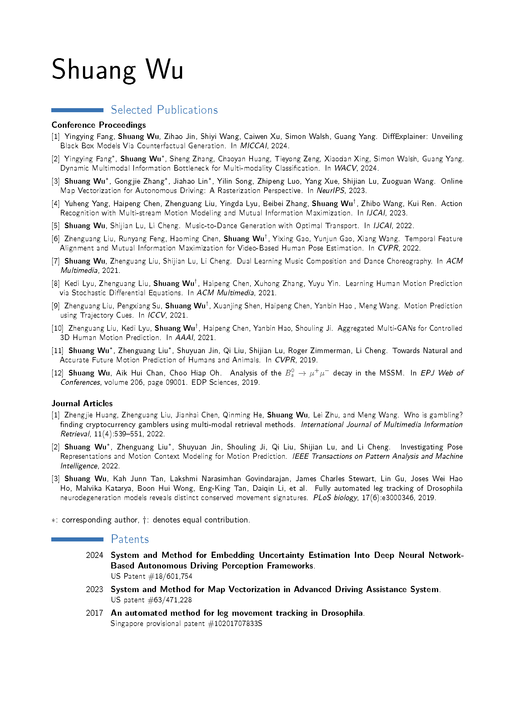 Publication List (if any)