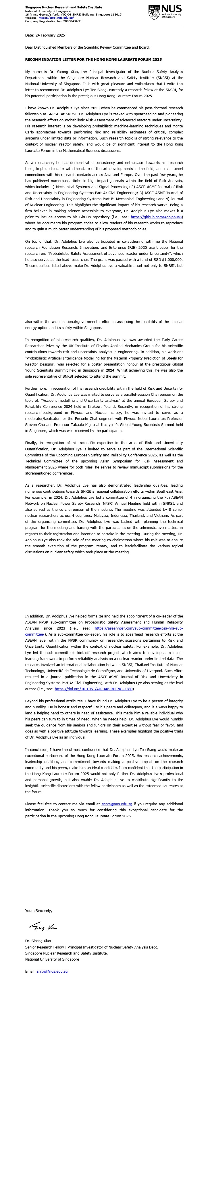 Recommendation Letter 1