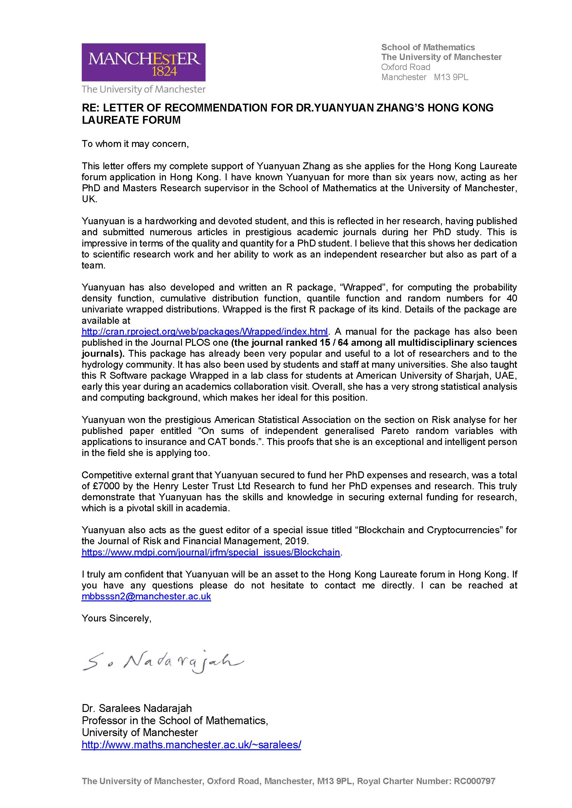 Recommendation Letter 1